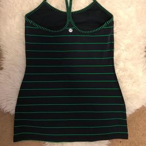 Lululemon power y tank navy and green